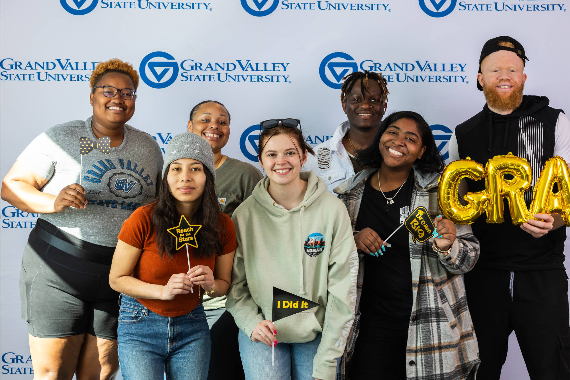 Students at a graduation celebration